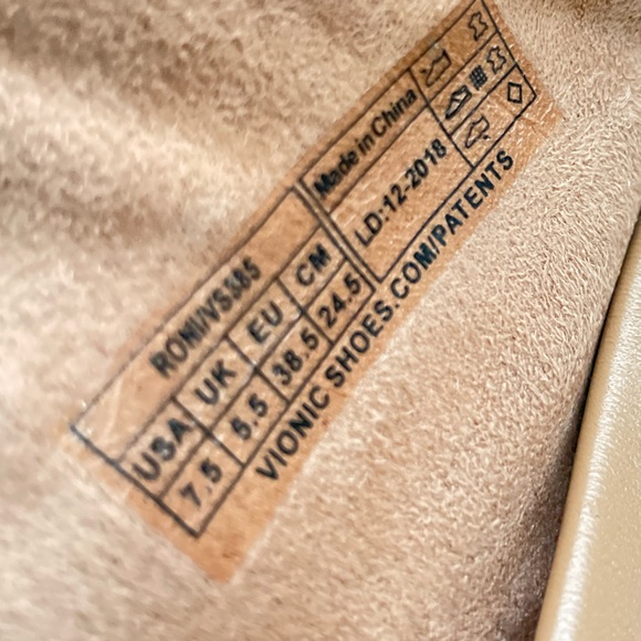 Vionic Roni Rose Suede Orthotic Slide Sandals Size 7.5 Ruffled Boho Comfort - Picture 7 of 8